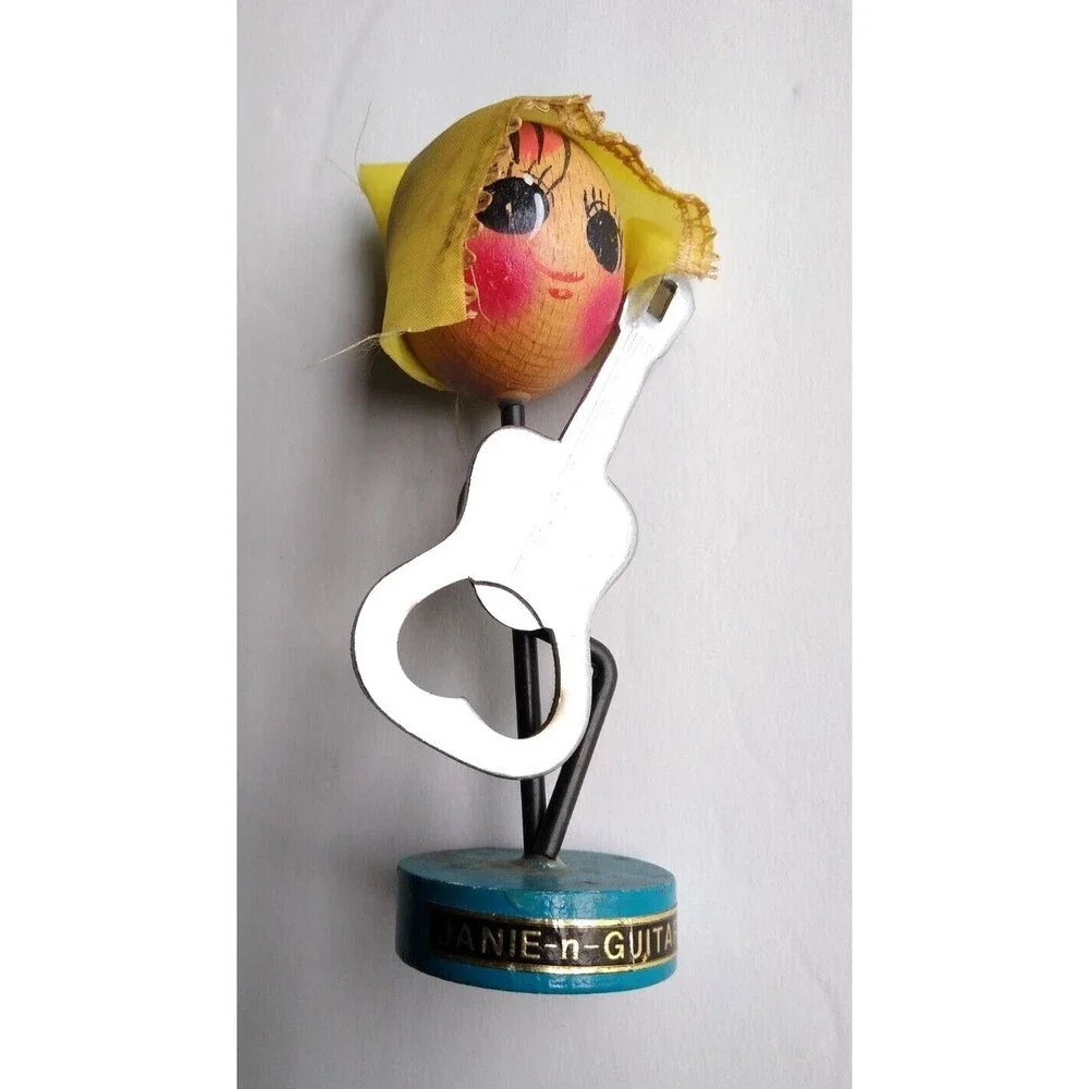 Janie Guitar Bottle Can Opener Retro Barware Kitsch Japan 1950s-60s Mid Century
